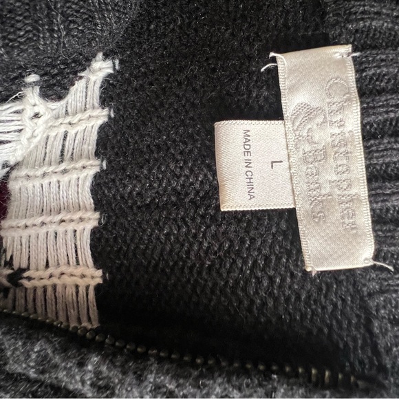 VTG. Christmas Reindeer,Snowflake Zipper front Vest. Size L. - Picture 6 of 8